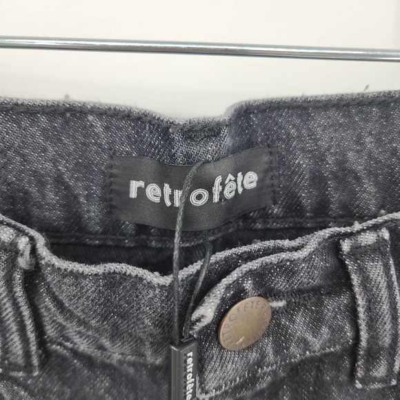 Retrofete Maggie Black Distressed Jeans Size 26 NWT - Picture 3 of 9
